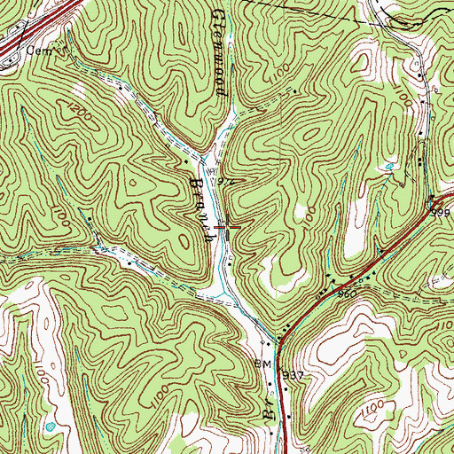 Topographic Map of Bailey Cemetery, KY