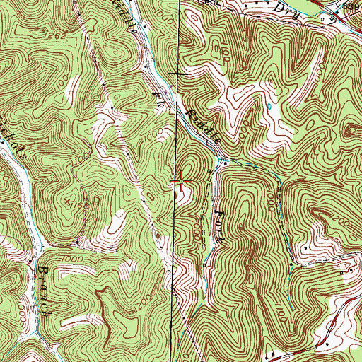 Topographic Map of Bently Cemetery, KY