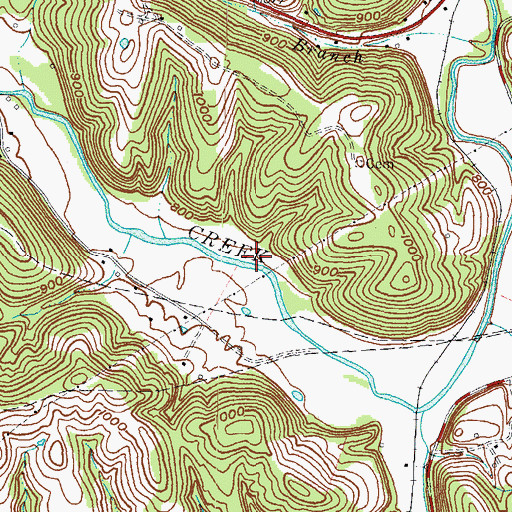 Topographic Map of Biggs Cemetery, KY