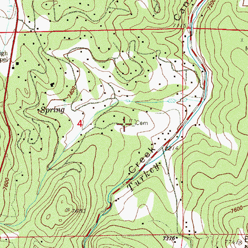Topographic Map of Ault Cemetery, CO