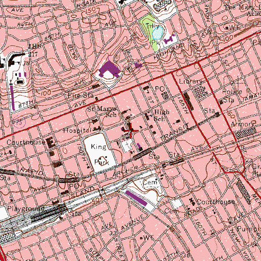 Topographic Map of All Nation Apostolic Church, NY