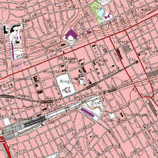 Topographic Map of American Sevashram Sangha Temple, NY