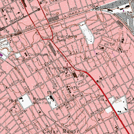 Topographic Map of Bethel Gospel Tabernacle, NY
