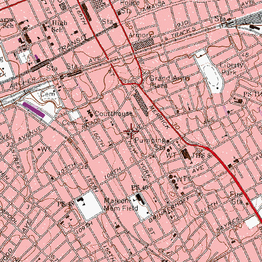 Topographic Map of Bethlehem Church of God in Christ, NY