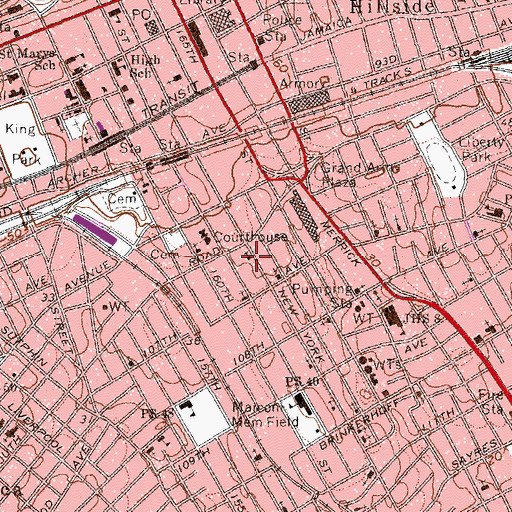Topographic Map of Calvary African Methodist Episcopal Zion Church, NY