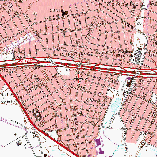 Topographic Map of Christ the King Roman Catholic Church, NY