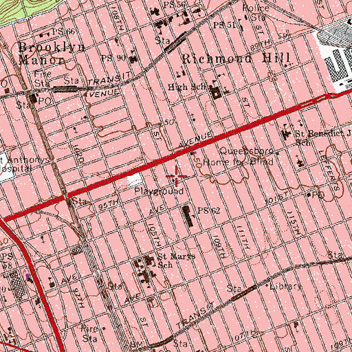 Topographic Map of Church of the Nazarene, NY