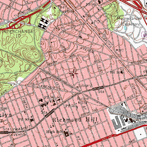 Topographic Map of Church of the Resurrection, NY