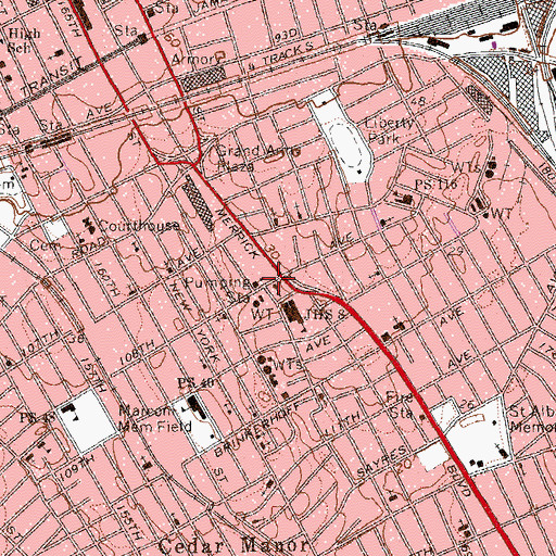 Topographic Map of Community Baptist Church, NY