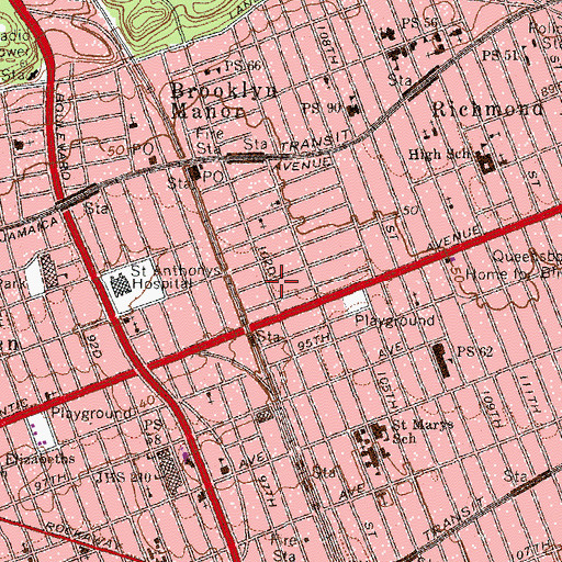 Topographic Map of Congregation Beth Israel, NY