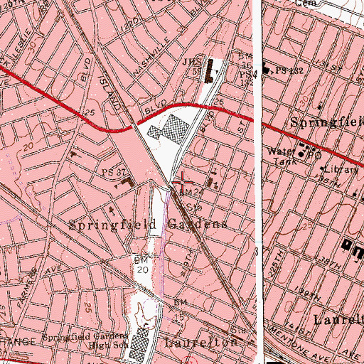 Topographic Map of First Presbyterian Church, NY