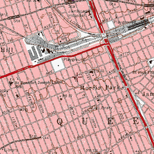 Topographic Map of Gospel Baptist Church, NY