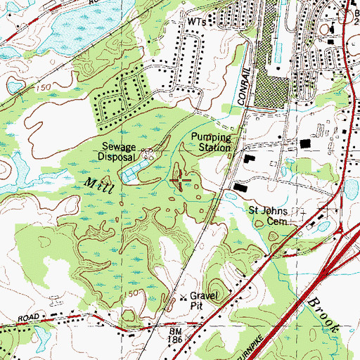 Topographic Map of Horse Brook, CT