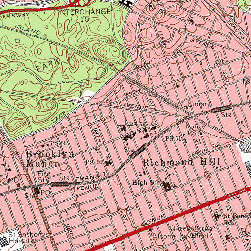 Topographic Map of Holy Child Jesus Church, NY
