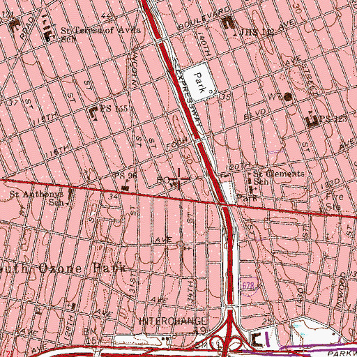 Topographic Map of Humble Way Church of God, NY