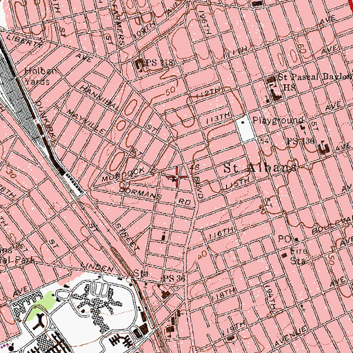 Topographic Map of Lutheran Church of the Resurrection, NY