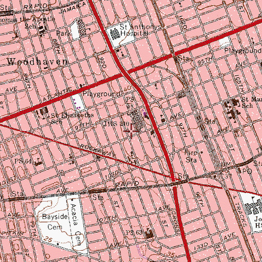 Topographic Map of New Life Apostolic Church, NY