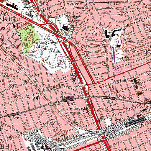 Topographic Map of Our Lady of Cenacle Church, NY