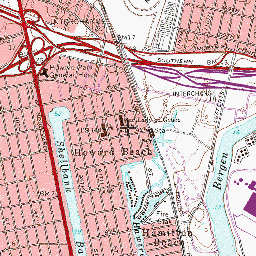 Topographic Map of Our Lady of Grace Church, NY