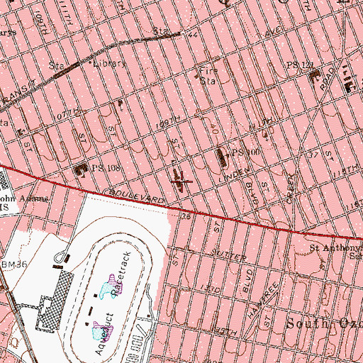 Topographic Map of Our Lady of Perpetual Help Church, NY