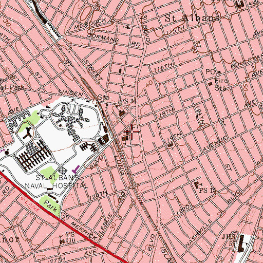 Topographic Map of Saint Catherine of Sienna Church, NY