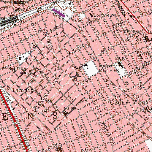 Topographic Map of Saint Josephs Catholic Church, NY