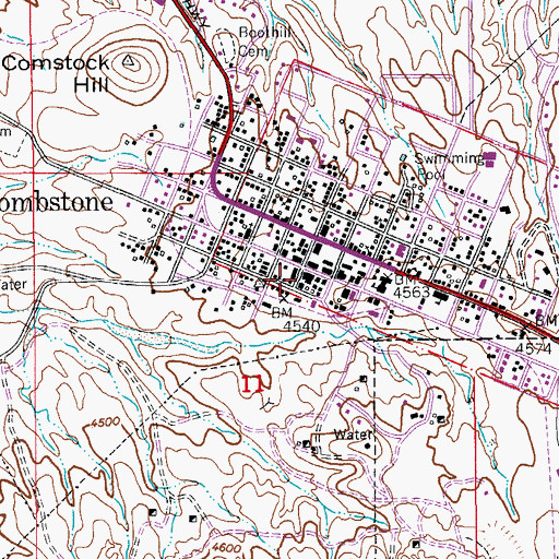 Topographic Map of Rose Tree Inn Museum, AZ