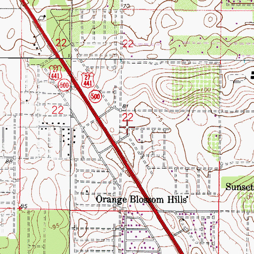 Topographic Map of Community Baptist Church, FL