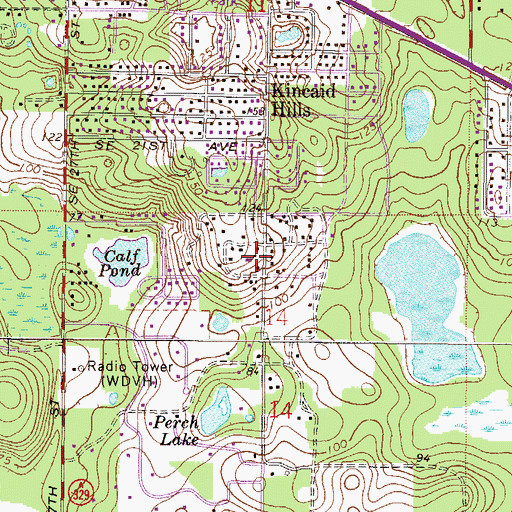 Topographic Map of New Hope Baptist Church, FL