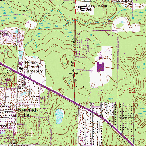 Topographic Map of Alachua County Fire Rescue Station 12, FL