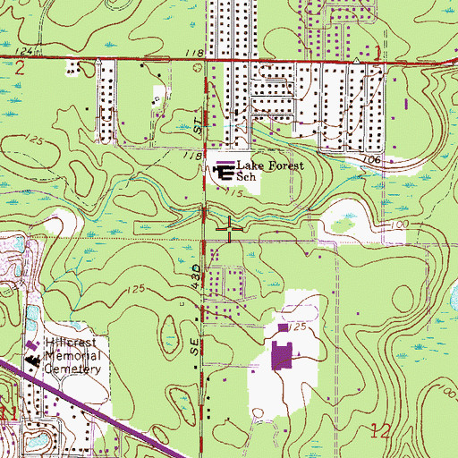 Topographic Map of Greater Bethel AME Church, FL