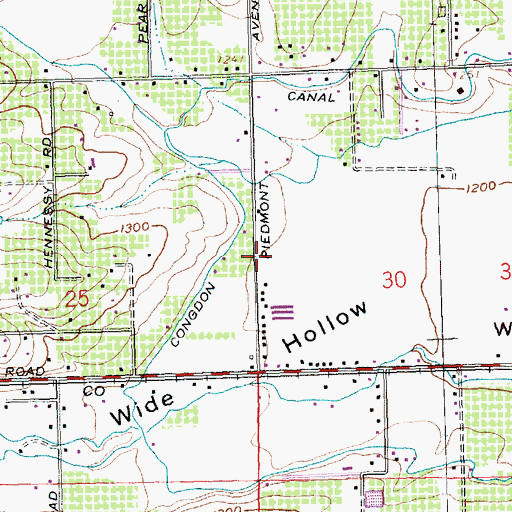 Topographic Map of Cottonwood Elementary School, WA