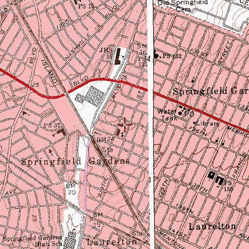 Topographic Map of Saint Mary Magdalenes Catholic Church, NY