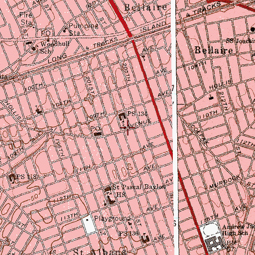Topographic Map of Saint Matthews African Methodist Episcopal Church, NY
