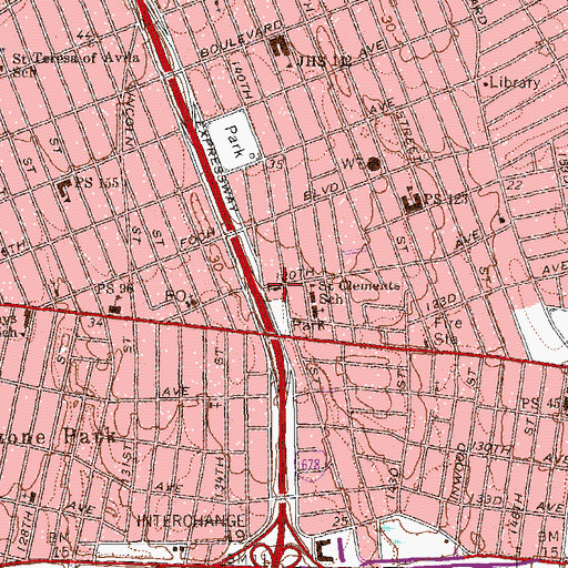 Topographic Map of South Ozone Park Seventh Day Adventist Church, NY