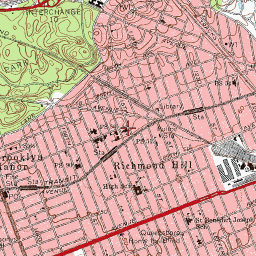 Topographic Map of Union Congregational Church, NY