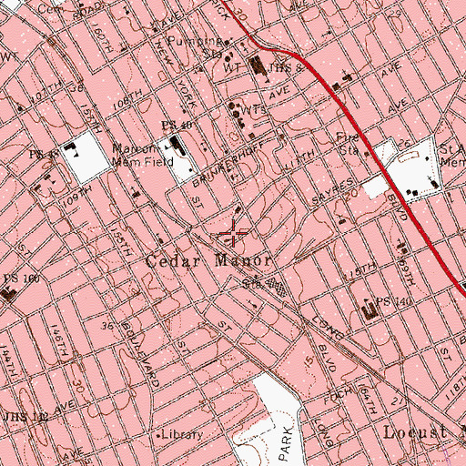 Topographic Map of Zion Gospel Church, NY