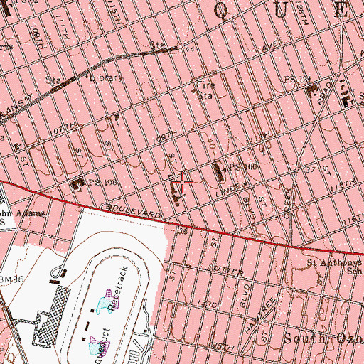 Topographic Map of Our Lady of Perpetual Help School, NY