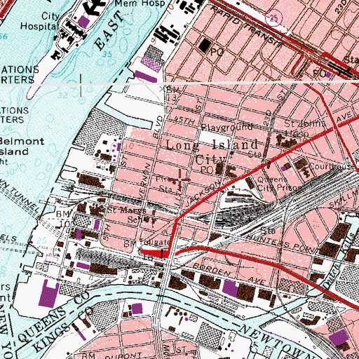 Topographic Map of Fire Department New York Engine 258 Ladder 115, NY