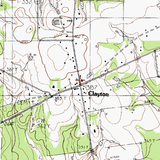 Topographic Map of First Baptist Church, TX