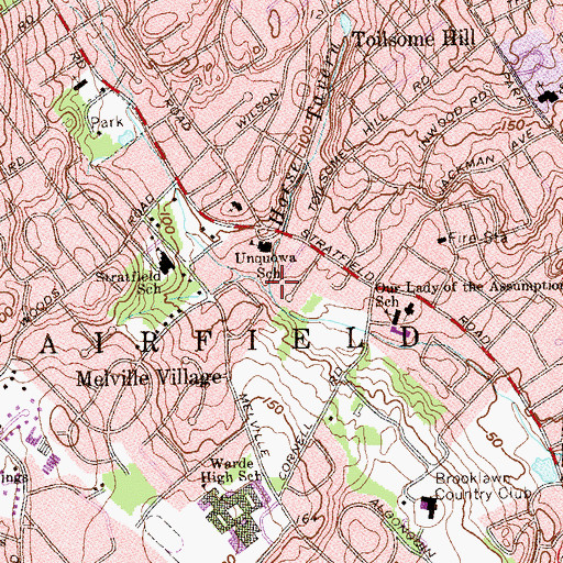 Topographic Map of Horse Tavern Brook, CT