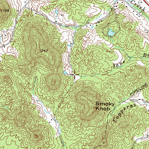 Topographic Map of Brown Cemetery Five, KY