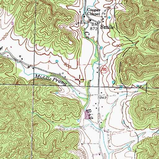 Topographic Map of Bumgardner Cemetery, KY