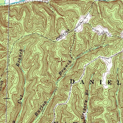 Topographic Map of Burton Cemetery, KY