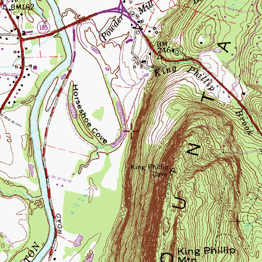 Topographic Map of Horseshoe Cove, CT