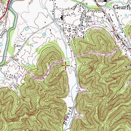 Topographic Map of Carpenter Cemetery, KY
