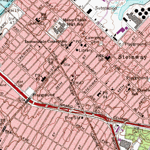 Topographic Map of Fire Department New York Engine 312 Battalion 49, NY
