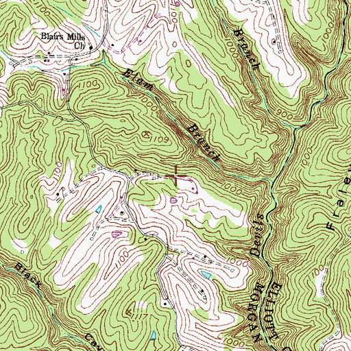 Topographic Map of Cassity Cemetery, KY