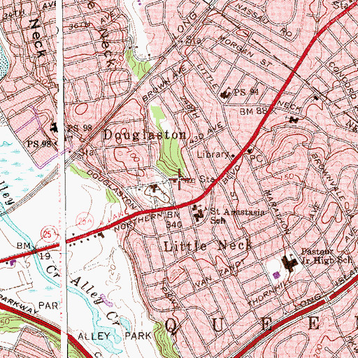 Topographic Map of Fire Department New York Engine 313 Ladder 164, NY