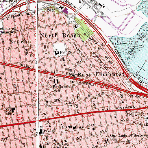 Topographic Map of Fire Department New York Engine 316, NY